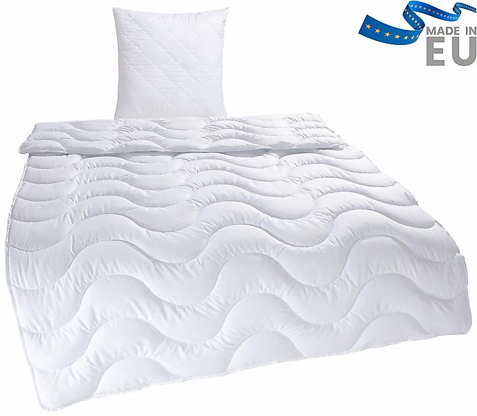 my home Microfaserbettdecke + Microfaserkissen "Mailo, Bettdecke 135x200 cm günstig online kaufen