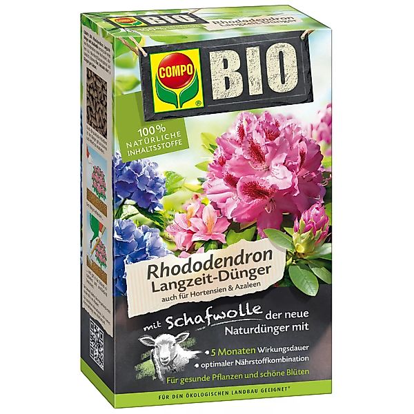 Compo Bio Rhododendron Langzeit-Dünger mit Schafwolle 750 g günstig online kaufen