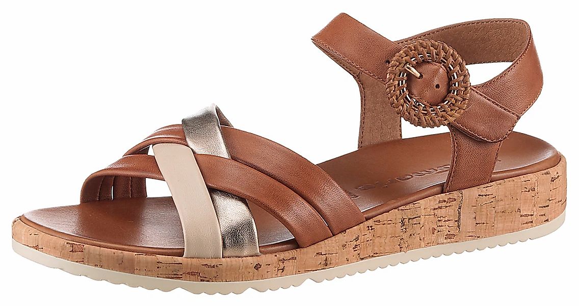 Tamaris Sandalette, Plateau, Sommerschuh, Riemchensandale mit hübscher Zier günstig online kaufen