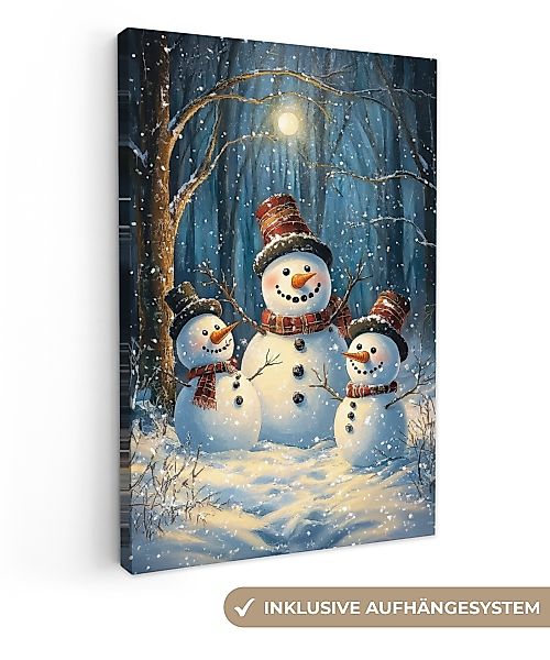 OneMillionCanvasses® Leinwandbild Schneemann - Schnee - günstig online kaufen