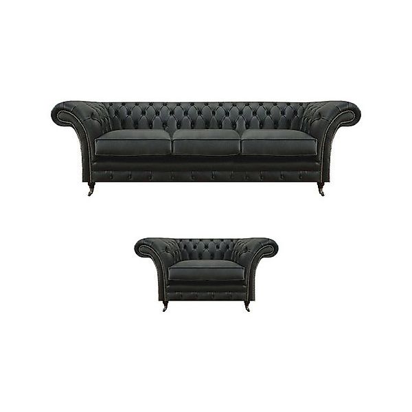 JVmoebel Chesterfield-Sofa Dreisitzer Sofa Modern Sessel Chesterfield Polst günstig online kaufen