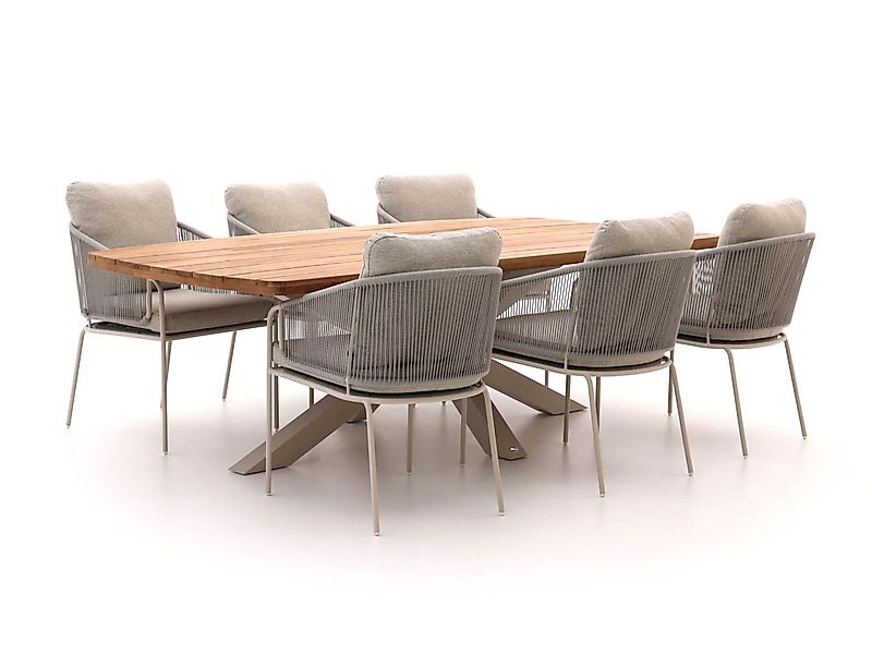 SUNS Revello/Induno dänisch oval 220 cm Gartenmöbel-Set 7-teilig günstig online kaufen