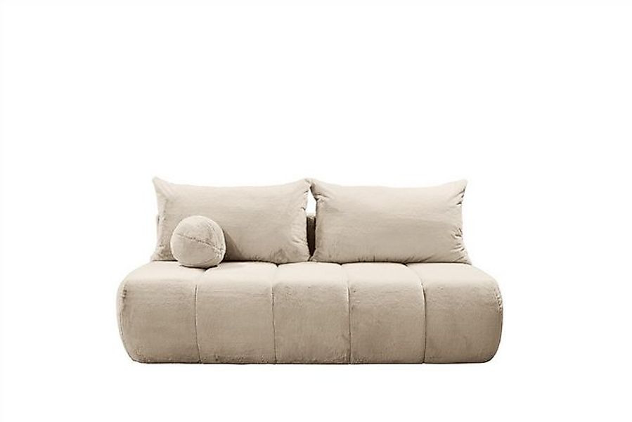 Fun Möbel 3-Sitzer Designersofa Sofa 3-Sitzer ANZIA in Stoff Bunny, inkl. 2 günstig online kaufen