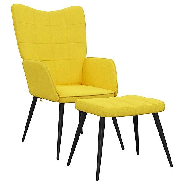vidaXL Relaxsessel mit Hocker Senfgelb Stoff 327959 günstig online kaufen
