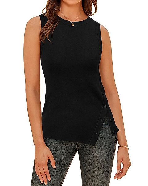 Arach&Cloz Pullunder Arach&Cloz Damen Wollpullover Strickpullover Seitliche günstig online kaufen