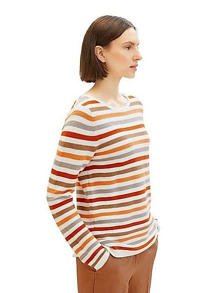 TOM TAILOR Strickpullover Langarm Strickpullover Rundhals aus Baumwolle OTT günstig online kaufen