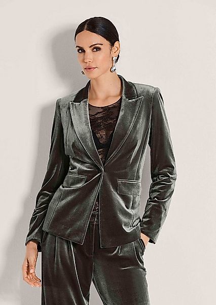 MADELEINE Kurzblazer Eleganter Samtblazer mit breitem Revers Kurzblazer mit günstig online kaufen