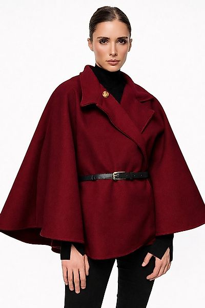 Worldclassca Poncho Worldclassca Poncho Crop Jacke Elegant Umhang Stehkrage günstig online kaufen