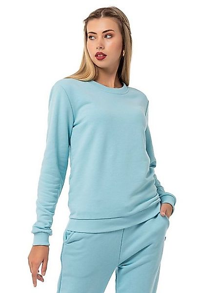 RedBridge Sweatshirt Red Bridge Damen Sweatshirt Rundhals Pullover Hellblau günstig online kaufen