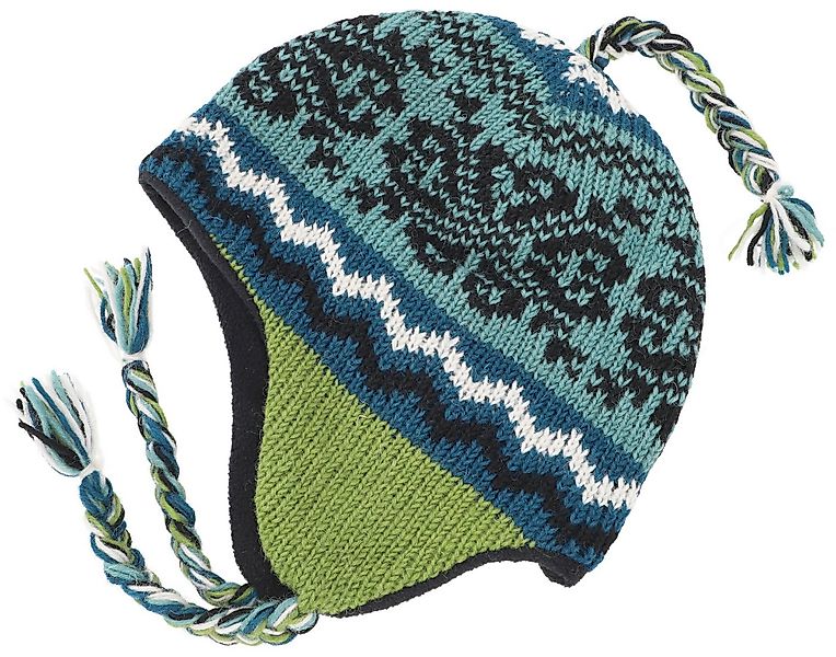 Guru-Shop Strickmütze Wollmütze mit Ohrenklappen, Norwegermütze,.. günstig online kaufen