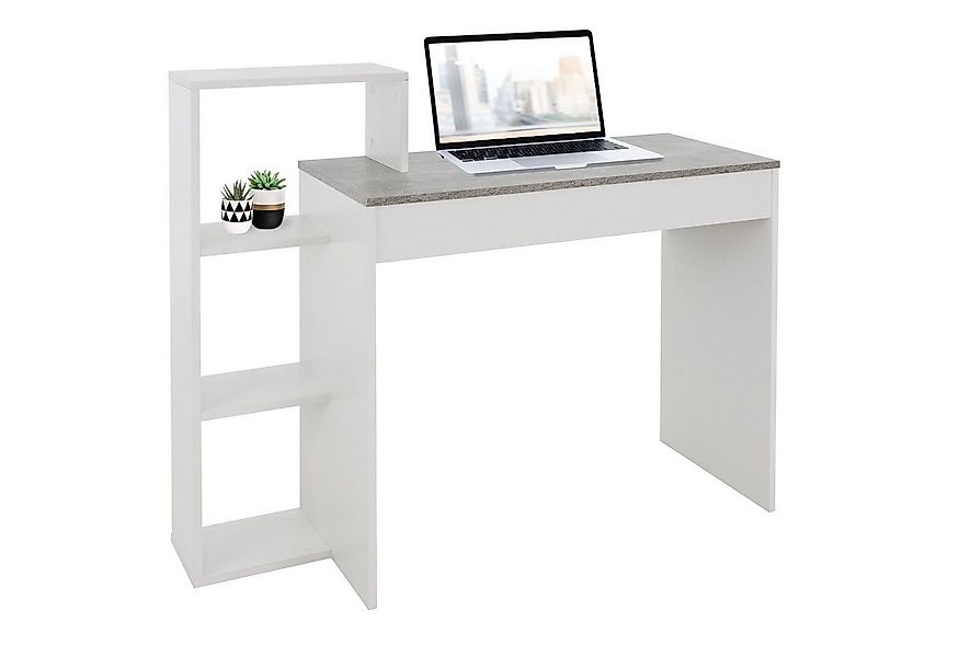 ML-DESIGN Schreibtisch Arbeitstisch mit Regal 3 Einlegeböden 2in1 System fü günstig online kaufen