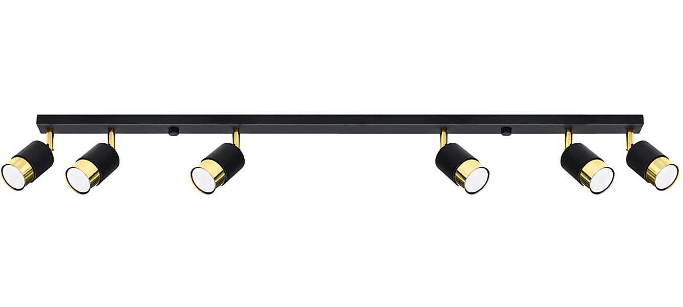 SOLLUX lighting Deckenleuchte »NERO«, 6 flammig, Leuchtmittel GU10   ohne L günstig online kaufen