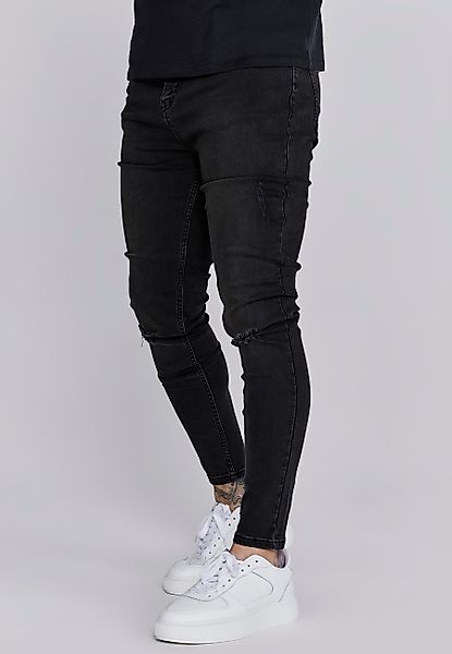 Siksilk Skinny-fit-Jeans SikSilk Herren Schwarze Distressed günstig online kaufen