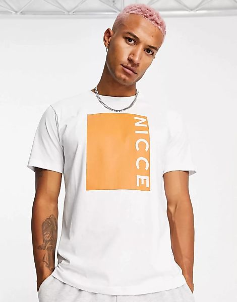 NICCE – Cube Box – Bedrucktes T-Shirt in Weiß günstig online kaufen