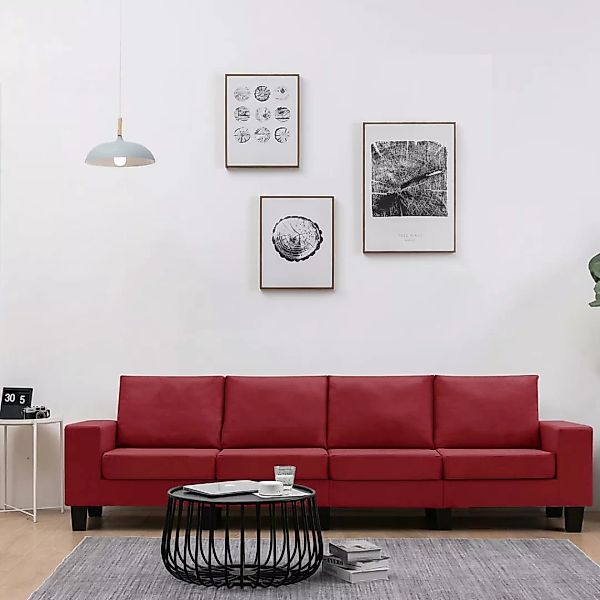 4-sitzer-sofa Weinrot Stoff günstig online kaufen