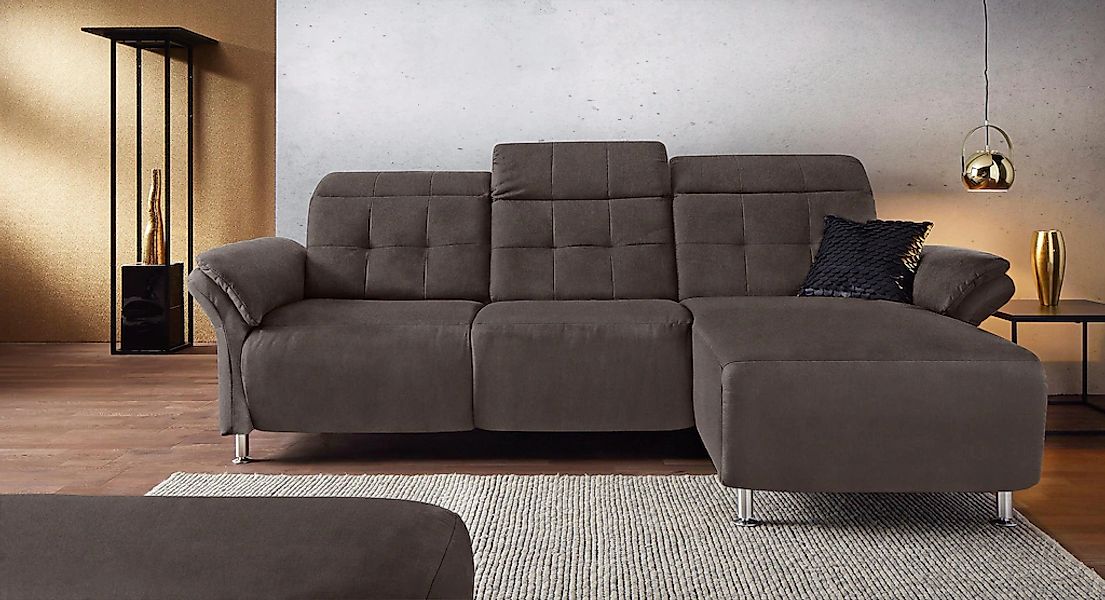 Home affaire Ecksofa "Manhattan L-Form" 2 Sitze mit elektrischer Relaxfunkt günstig online kaufen
