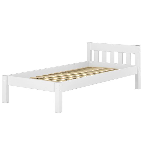 Erst-Holz Weißer Bettrahmen Einzelbett Holzbett 90 x 200 cm Kiefer für Erwa günstig online kaufen