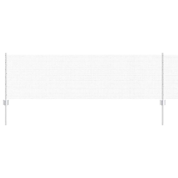 vidaXL Zaun mit Pfosten Silber 0,6 x 50 m Stahl 3336388 günstig online kaufen