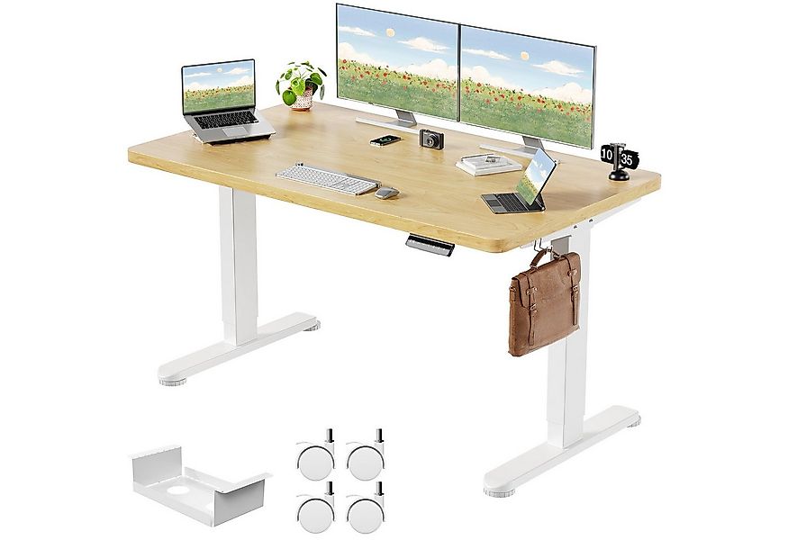 Furnicopia Schreibtisch Höhenverstellbar mit einer 25 mm dicken einteiligen günstig online kaufen
