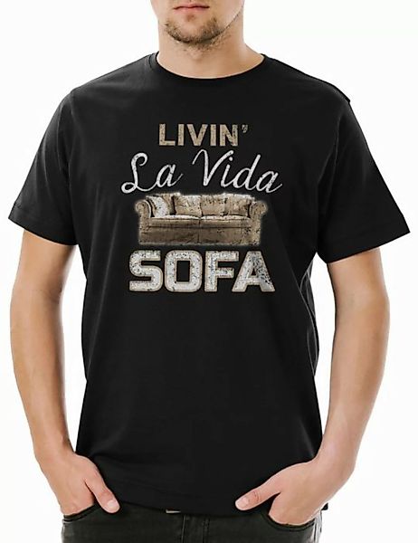 Urban Backwoods Print-Shirt Livin La Vida Sofa Herren T-Shirt Couching Couc günstig online kaufen