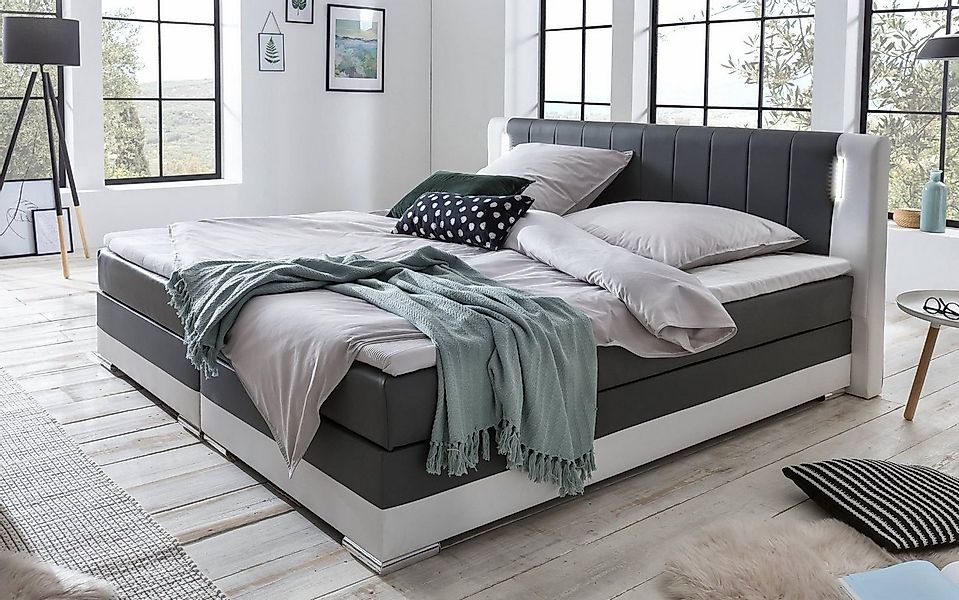 GMD Living Boxspringbett KATOWICE (inkl. H3 Matratze & 5 cm Topper), Boxspr günstig online kaufen