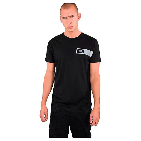 Alpha Industries Reflective Stripes Kurzärmeliges T-shirt M Black günstig online kaufen