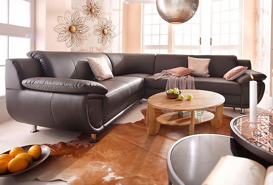 TRENDMANUFAKTUR Ecksofa »Rondo wahlweise mit Schlaffunktion, bequeme Armleh günstig online kaufen