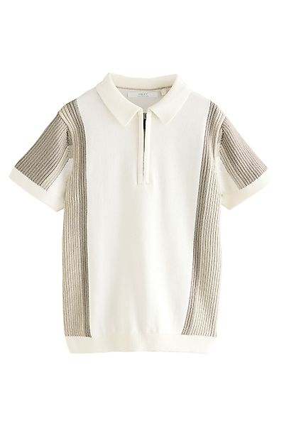 Next Polokragenpullover Strick-Poloshirt mit RV-Kragen (1-tlg) günstig online kaufen