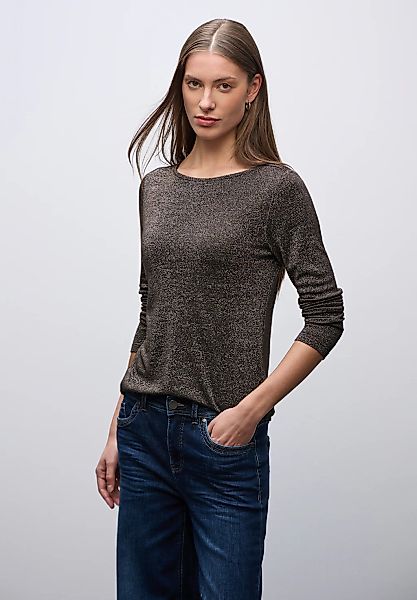 STREET ONE Rundhalsshirt im Glitzer Look günstig online kaufen