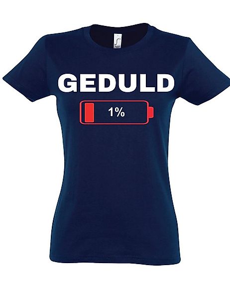 Youth Designz Print-Shirt Geduld bei 1%: Damen T-Shirt stylisch lustig Prin günstig online kaufen