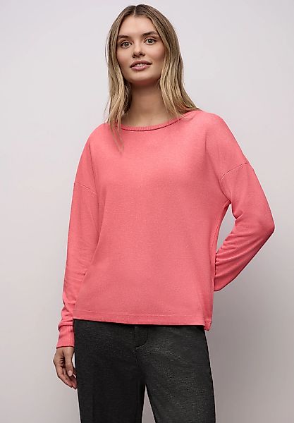 STREET ONE Langarmshirt im Melange Look günstig online kaufen