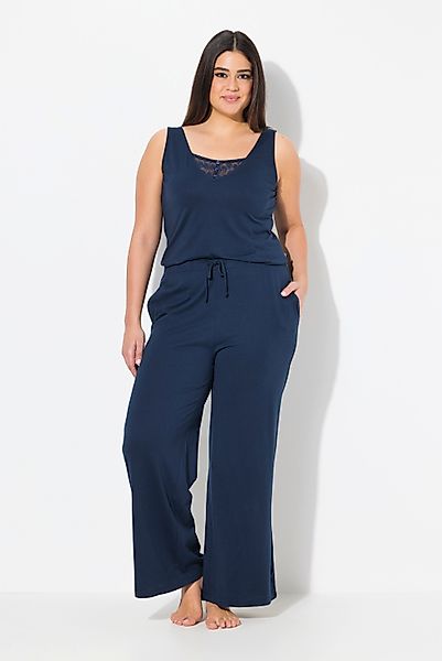 Ulla Popken Overall Jumpsuit Spitze V-Ausschnitt günstig online kaufen