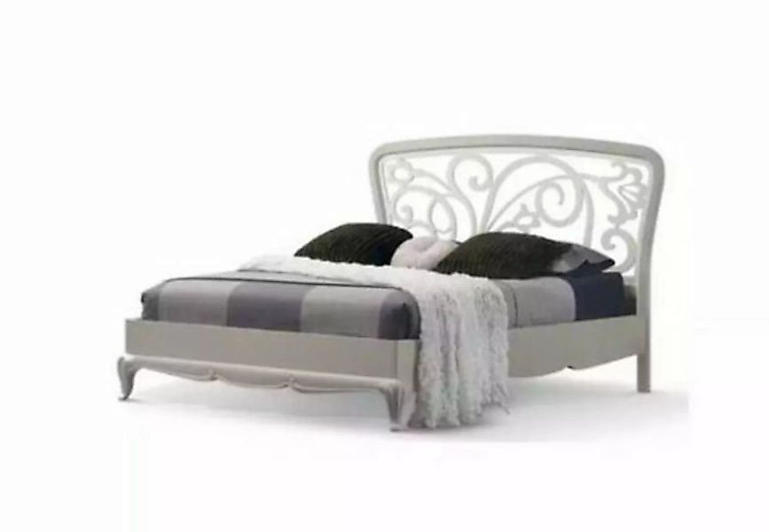 JVmoebel Bett Italienische Schlafzimmer Möbel Bett Luxus Möbel Design Grau günstig online kaufen