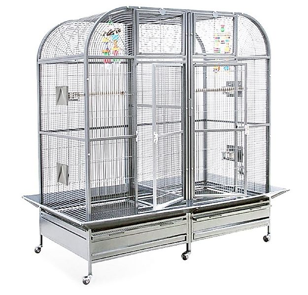 Montana Cages Vogelkäfig Palace II - Platinum, ca. 183 x 101 x 185 cm (mit günstig online kaufen