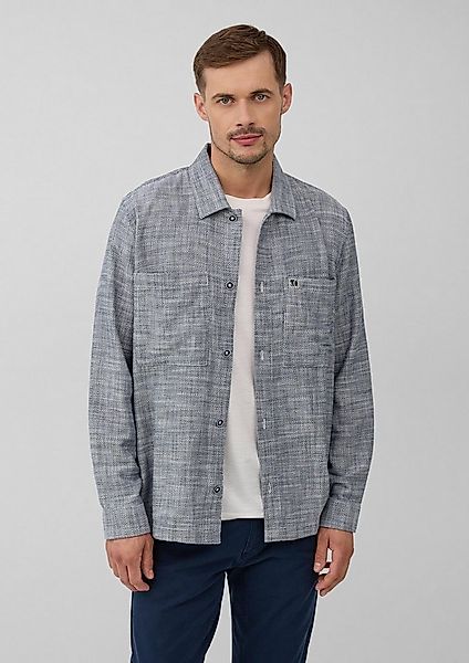 s.Oliver Langarmhemd Hemd Leichtes Overshirt mit Struktur und aufgesetzten günstig online kaufen