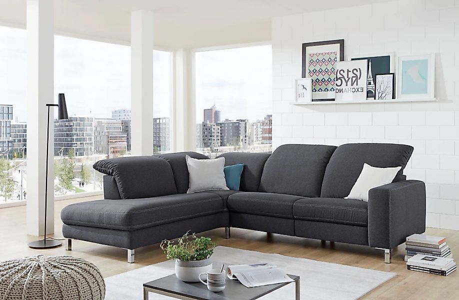 3C Candy Ecksofa »Homely bequem und komfortabel, mit verstellbaren Kopfteil günstig online kaufen