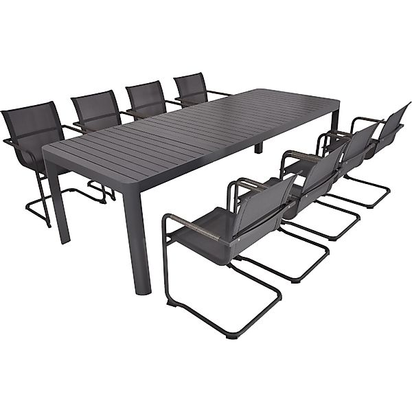Garden Pleasure Gartenmöbel-Set-05 Amira 9-teilig Anthrazit günstig online kaufen
