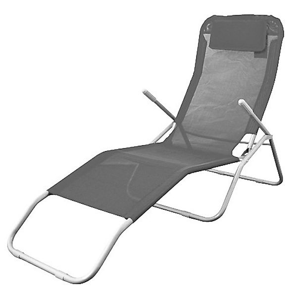 BURI Gartenliege Bäderliege anthrazit Relaxliege Sonnenliege günstig online kaufen