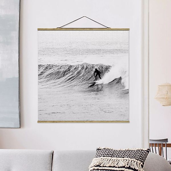 Stoffbild mit Posterleisten Zeit zum Surfen günstig online kaufen