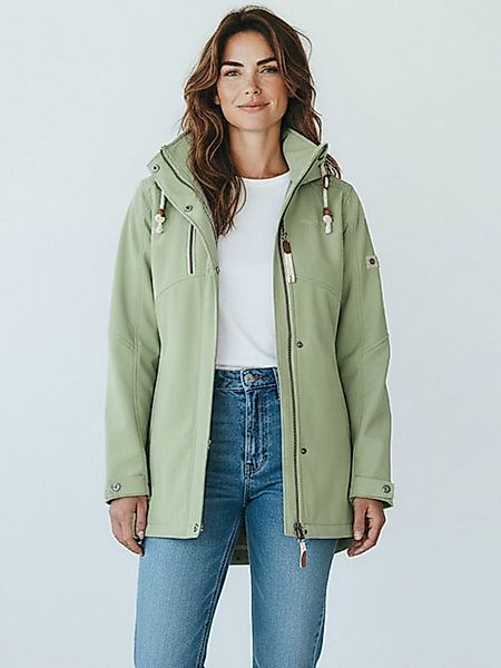Dry Fashion Softshellmantel Damen Softshelljacke Büsum mit abnehmbarer Kapu günstig online kaufen