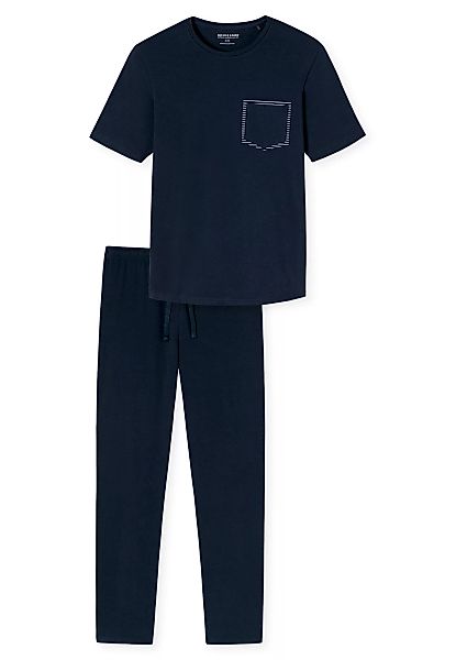 Schiesser Schlafanzug ""95/5"", (2 tlg.), unifarbenes T-Shirt mit Rundhalsa günstig online kaufen