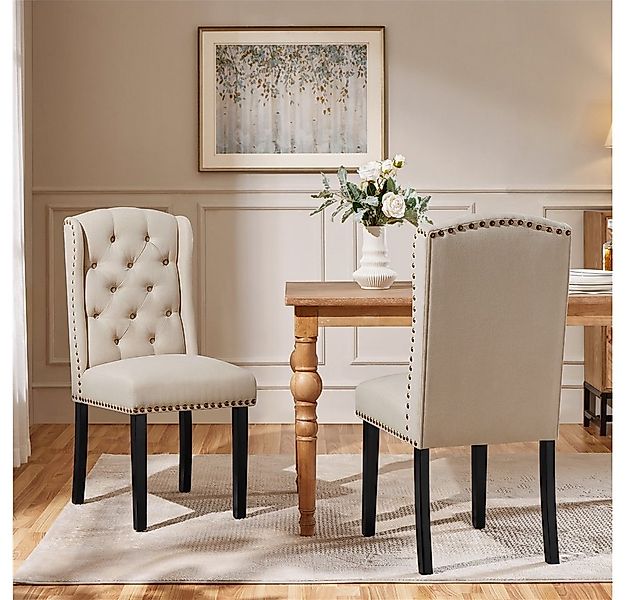 Yaheetech Esszimmerstuhl 2/4/6er Set Küchenstuhl (2 St), Polsterstuhl bis 1 günstig online kaufen