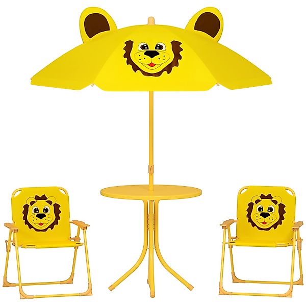 AIYAPLAY Kinder Garten Tisch und Stuhl Set  Polyester Gelb 49,5L x 49,5B x günstig online kaufen