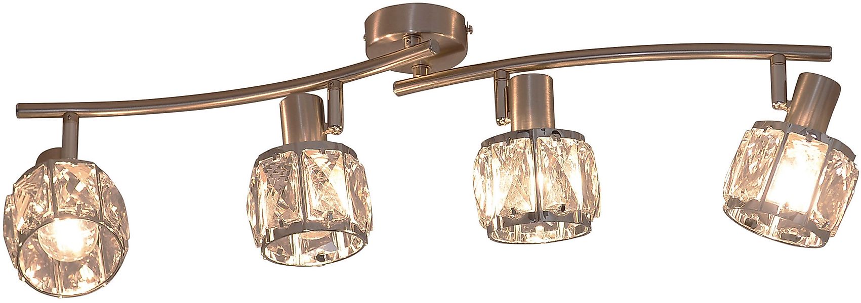 näve LED Deckenspot »Josefa« E14 1 Stk. Warmweiß Schirme aus facettiertem G günstig online kaufen