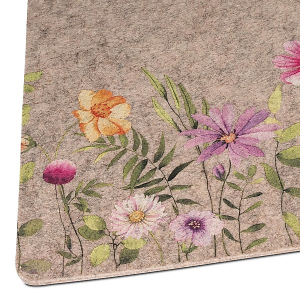 formano Platzset Blumenwiese, Grau, Motiv: Blumen günstig online kaufen