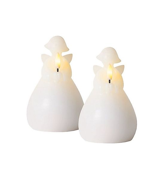 Sirius Home A/S LED-Dekofigur Engel Lucia 2er Set LED Echtwachskerze weiß ( günstig online kaufen