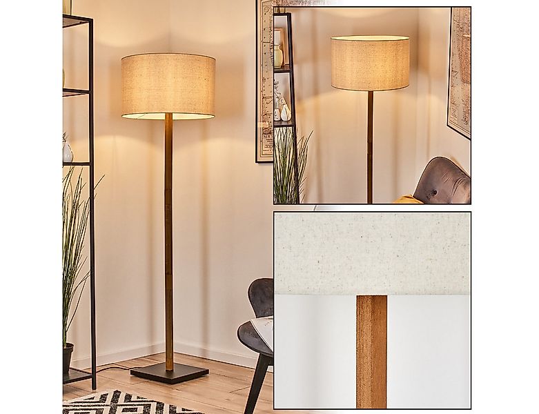 hofstein Stehlampe Stehlampe aus Holz/Metall im modernen Boho-Design, ohne günstig online kaufen