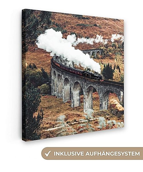 OneMillionCanvasses® Leinwandbild Zug - Natur - Herbst - Architektur, Fotod günstig online kaufen