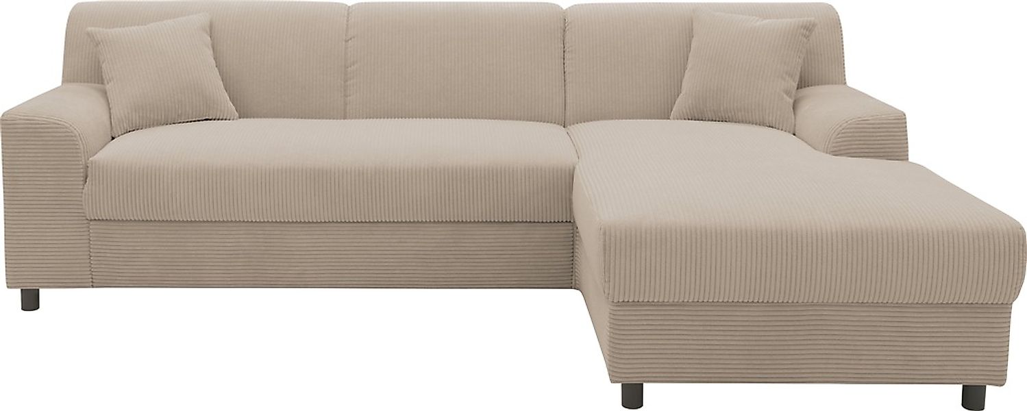 DOMO collection Ecksofa "Turah 2, Cord oder Luxus-Microfaser, mit Federkern günstig online kaufen