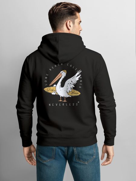 Neverless Hoodie Hoodie Backprint Pelikan Print günstig online kaufen